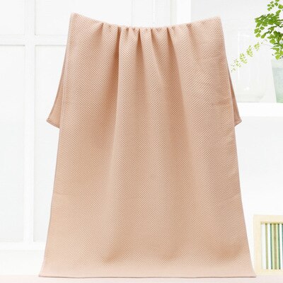 Nowy o strukturze plastra miodu 100% bawełny chłonny ręcznik miękki żakardowy jednokolorowy ręcznik kąpielowy 70*140 butik ręcznik kąpielowy: Beige