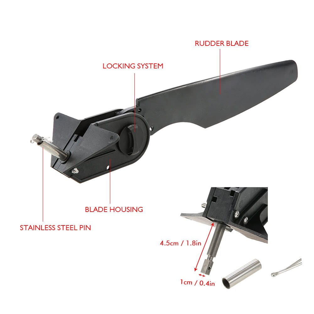 Nylonowe włókno szklane akcesoria kajakowe wędkarstwo łódź kajak ster części zamienne sterowanie nożne układ kierowniczy w/przewód sterujący K