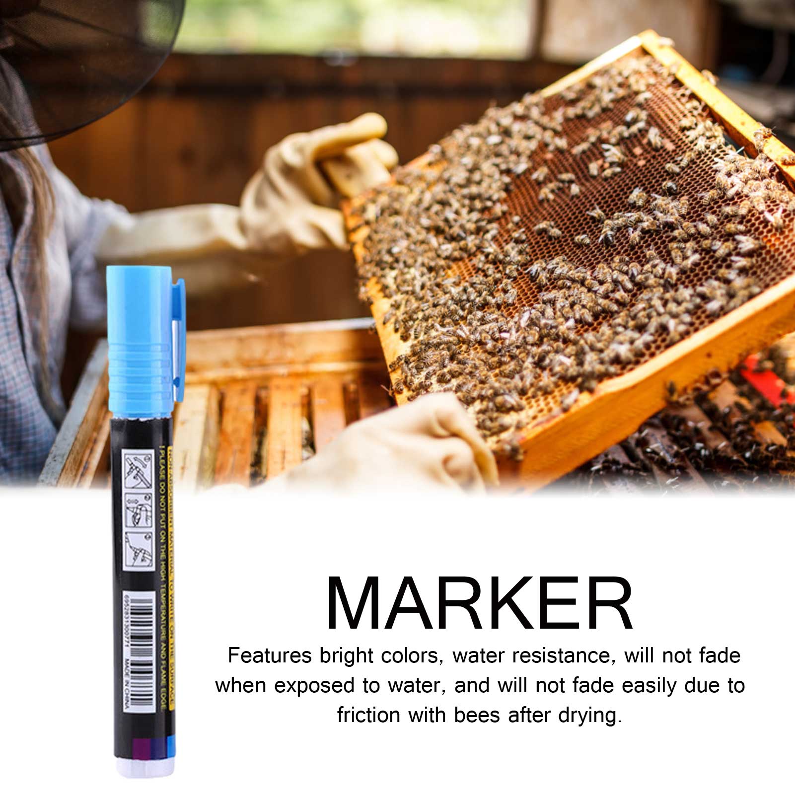 Queen Bee Marking Marker Pen Non-toxic Beekeeping Queen Rearing Marking Pen For Beekeeping Beehive Safely Mark Queen Bee
