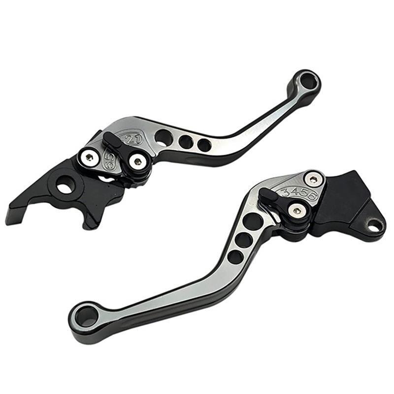 2 uds. De manija de freno de motocicleta, manija de palanca de freno de embrague de aleación CNC para motocicleta, ajuste de para modificación de motocicleta: Gris