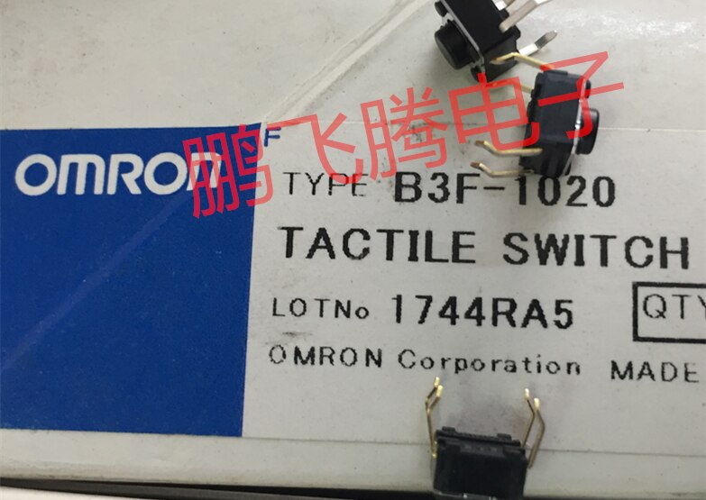 Lote De 100 Interruptores Táctiles Omron B3F-4000 - Tamaño 12x12x4.3mm, Ideal Para Proyectos Electrónicos