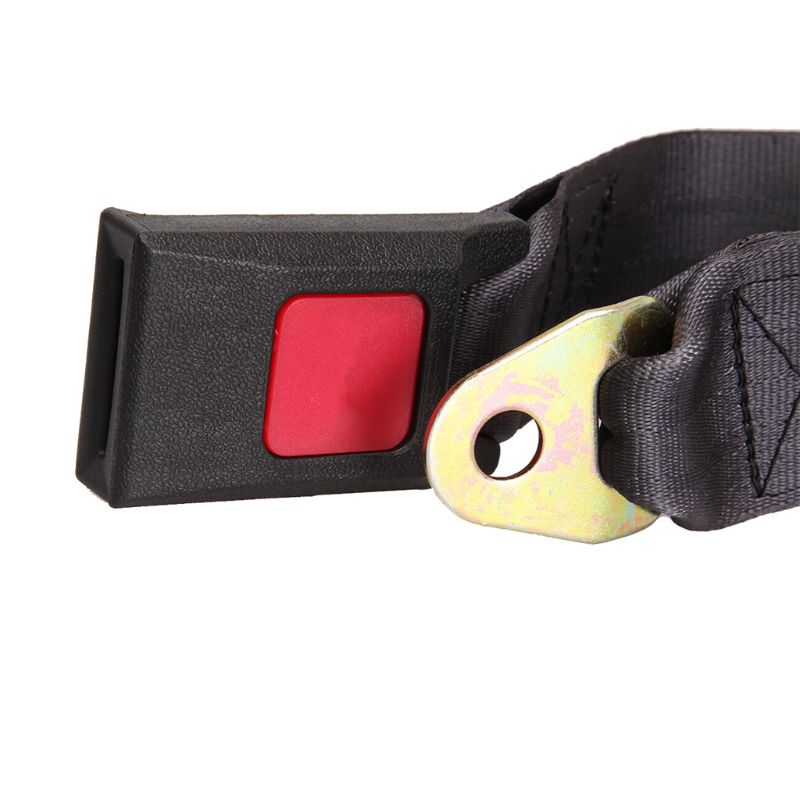 Ceinture de siège de véhicule universel, 3 points, sangle de sécurité ajustable, noire