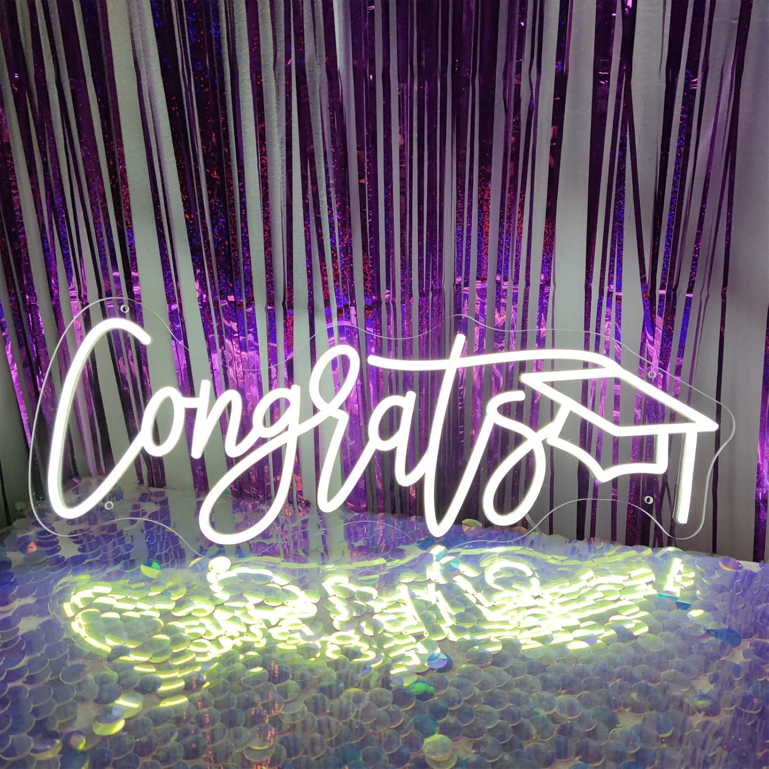 Congrats Neon Signs LED neon lights for Graduation... – Grandado