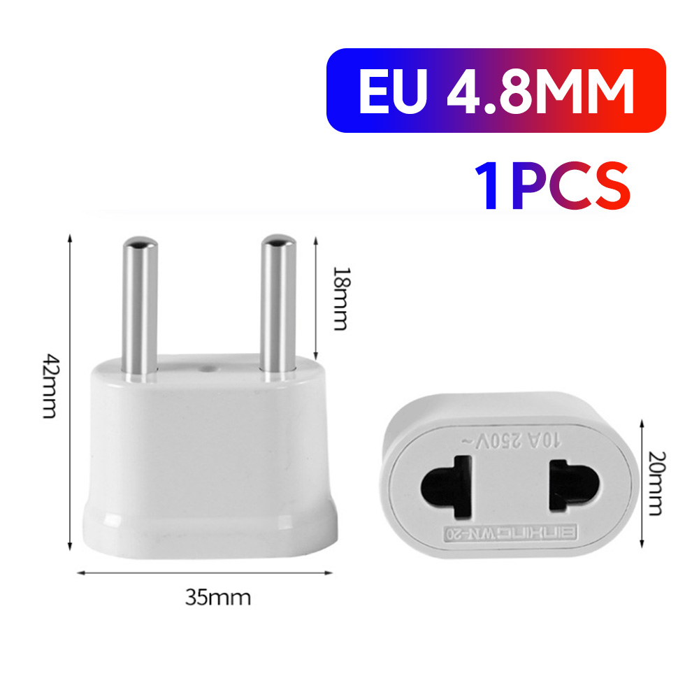 Universal strömadapter usa till eu euro europa-kontakt strömadapter reseadapter eluttag eu/us/au/uk: Vit