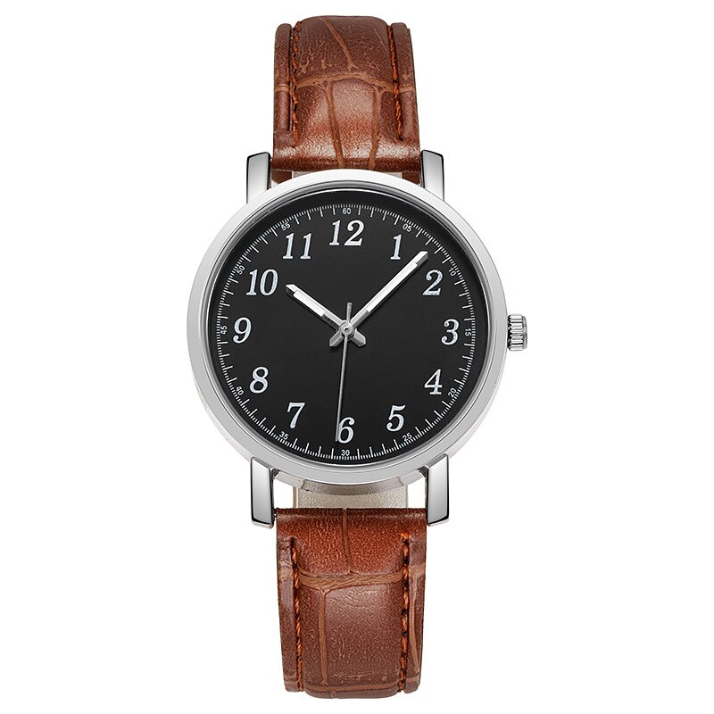 Lovers 'Horloge Eenvoudige Mannen En Vrouwen Horloge Casual Lederen Quartz Paar Klok Gekoppeld Horloges 2022 Amante Relógio: Women brown black