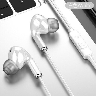 Sport Oortelefoon Bedrade Koptelefoon Super Bass Stereo 3.5Mm Gaming Headsets In-Ear Oordopjes Met Microfoon Handsfree voor Xiaomi: White-Q6