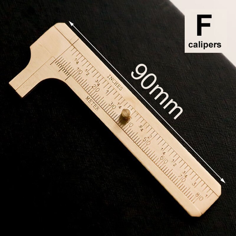 Caliper brass ruler Measuring tools for school student Educational Supplies: F