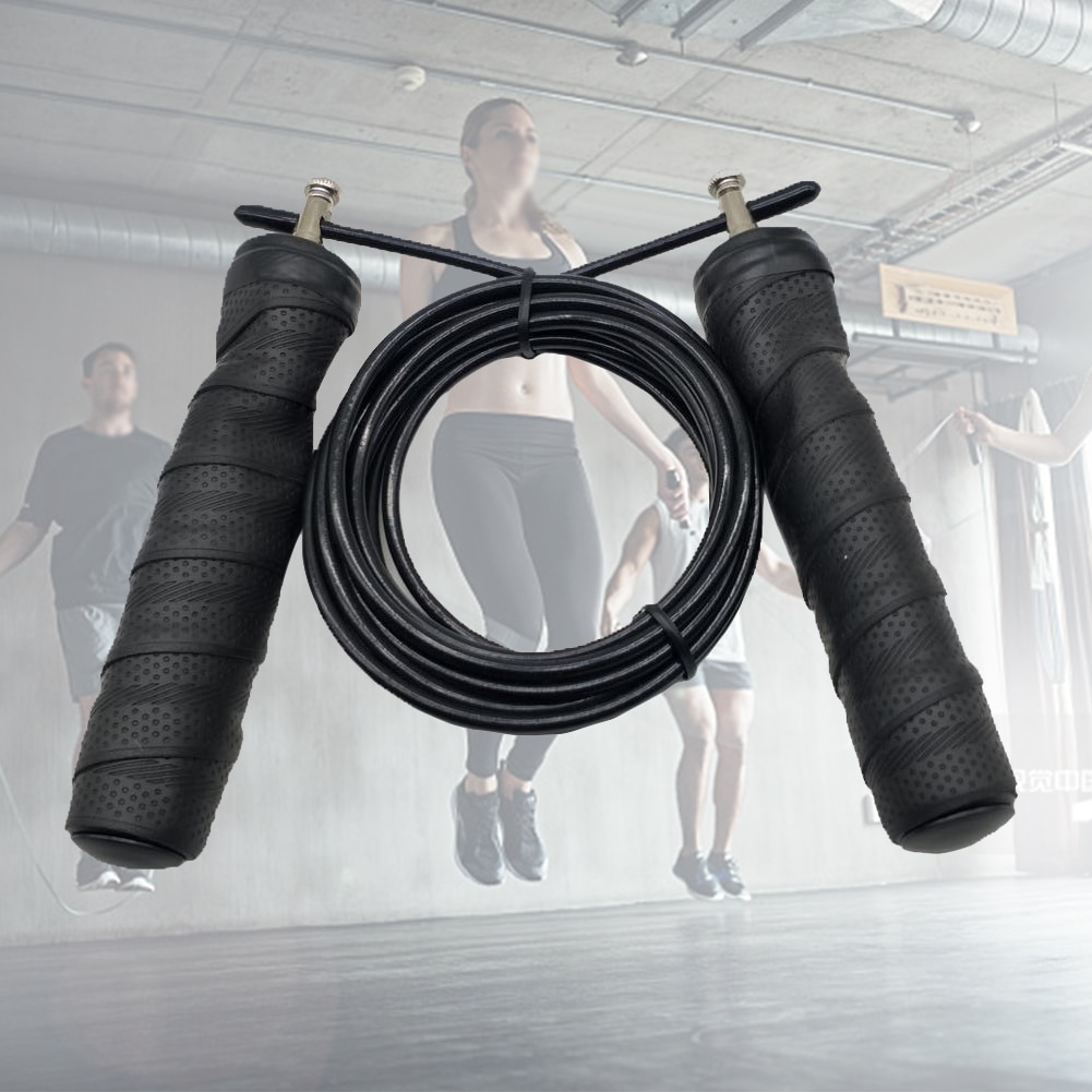 Fitness grip handtag gym stållina lång snabb hastighet hoppning justerbar hoppar träningsutrustning