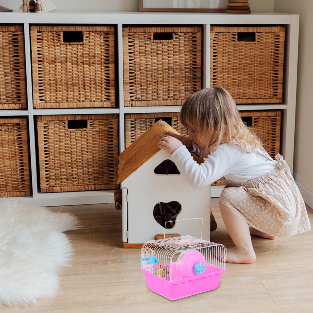 Transparent Hamster Cage Pet Nest Hamster Nest Chinchilla House with Handle