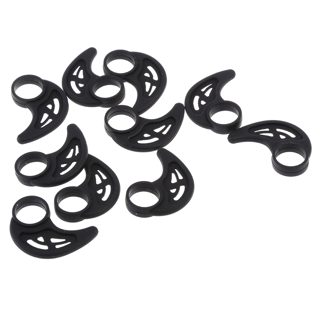 10Pcs Ersatz Ersatz Ear Strap Horn Förmigen Clip Ohrring für Headset Schwarz Sweatproof Universal Für Alle Ohrbügel Ohr Haken schleife