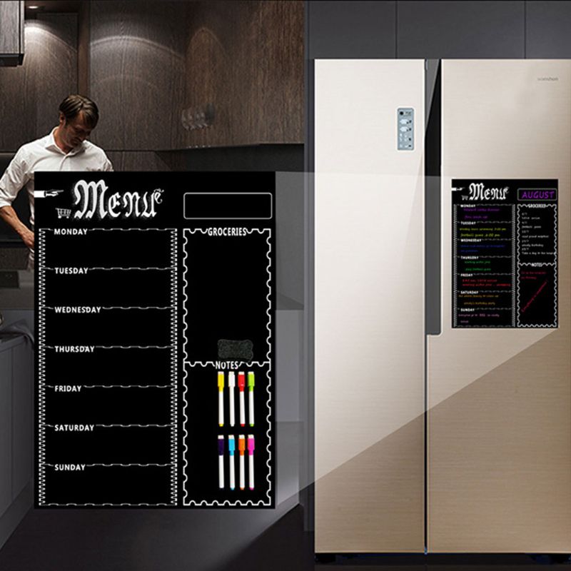 Magnes na lodówkę tablica, raz w tygodniu menu, plan posiłków, osobisty trener, zakupy spożywcze, zarządu, robić lodówka robić kuchni z 8 kolor znacznik