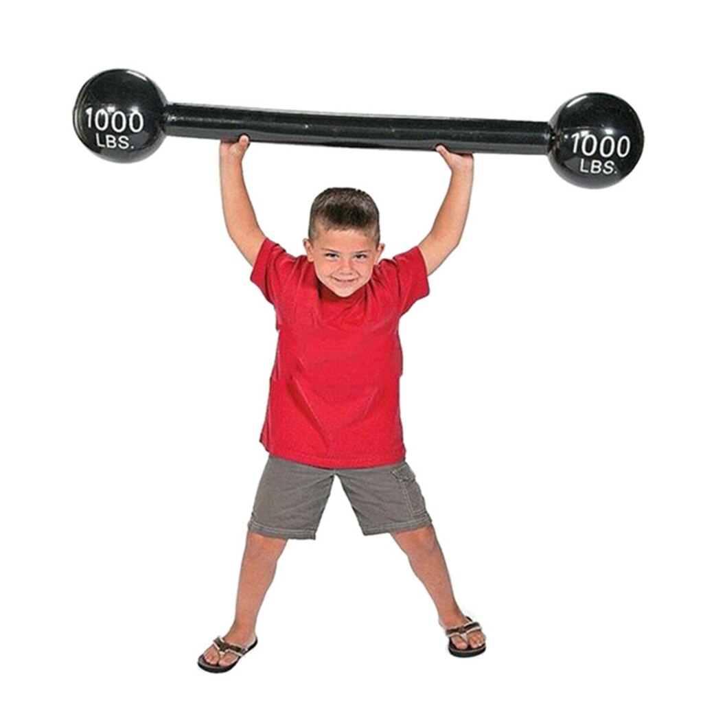 PVC Inflatable Barbell Kids Fitness Exercise Dumbbell Strongman Costume Activity
