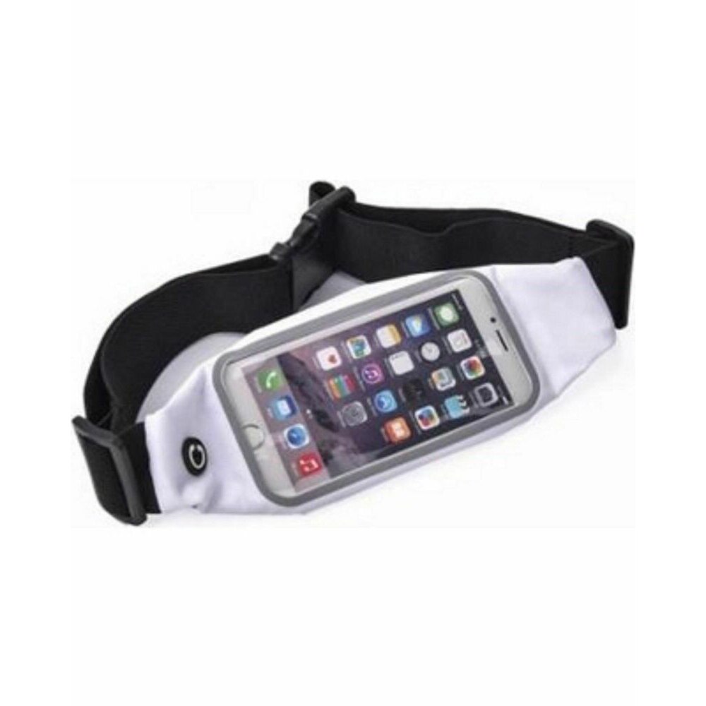 Sports tilbehør vandtæt løbende taske lærred sport jogging bærbar udendørs telefonholder bæltetaske: Sort 5.5-6 tommer