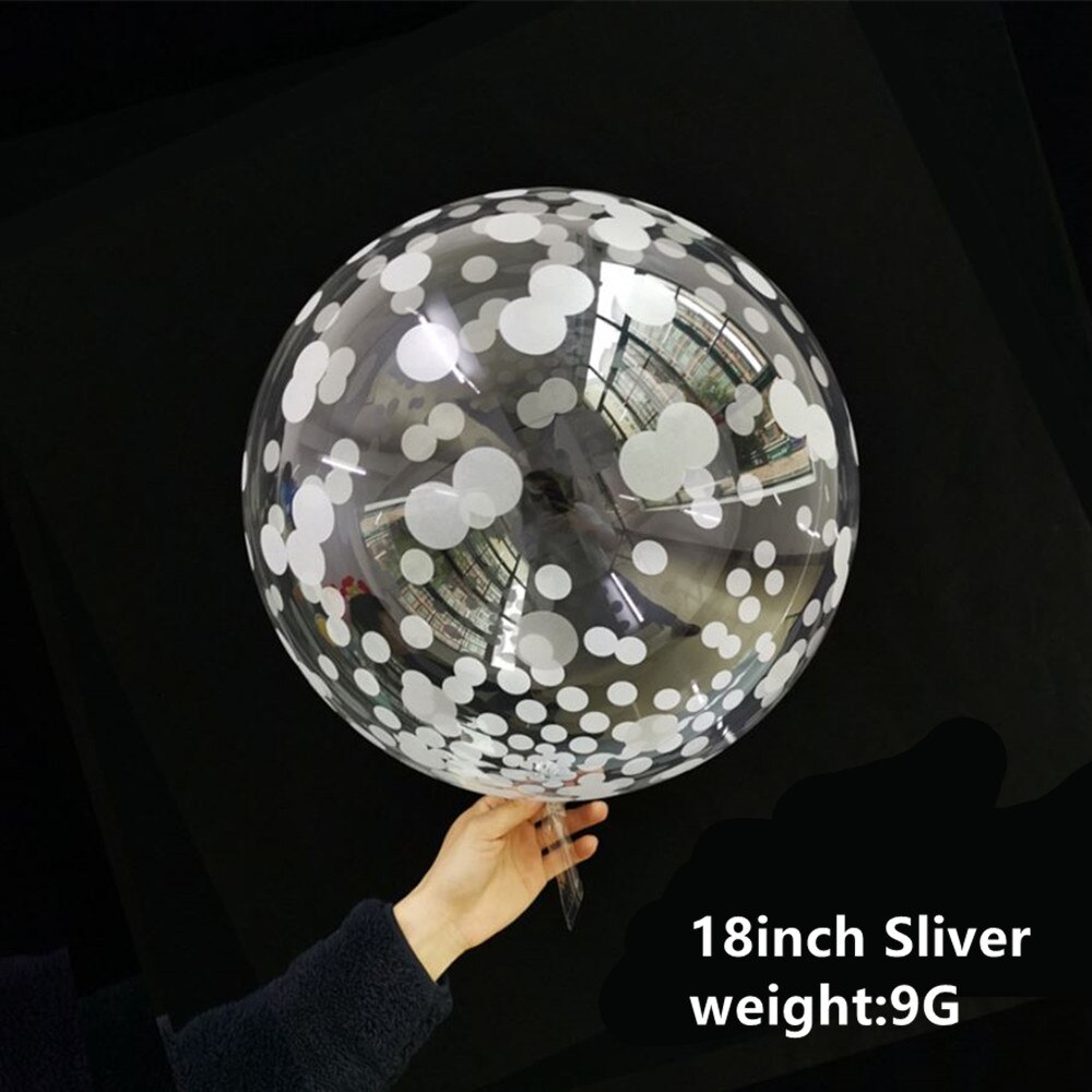 5Pcs 18inch Transparent Bobo Bubble Balloons Multi Confetti Balloon Wedding Birthday Party Decorations Air Baloons Globes: A6