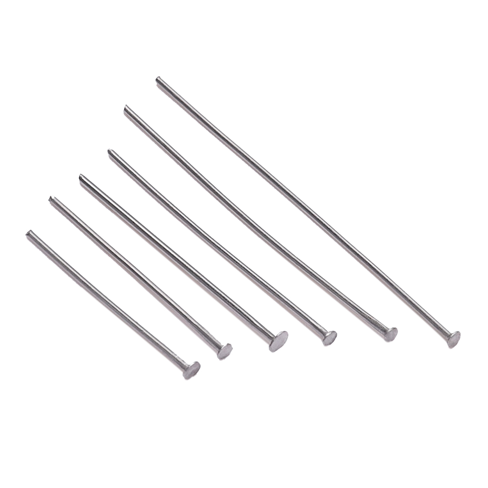 Épingle à tête plate en acier inoxydable, 100 pièces/lot, accessoires de bijouterie à faire soi-même, boucles d'oreilles, perles, épingles à œil, fournitures pour la fabrication de bijoux: 10mm / green