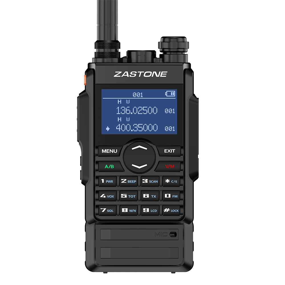 Zasstone M7 portátil Walkie Talkie 400-470MHZ 136-174MhzTransceiver Radio de mano