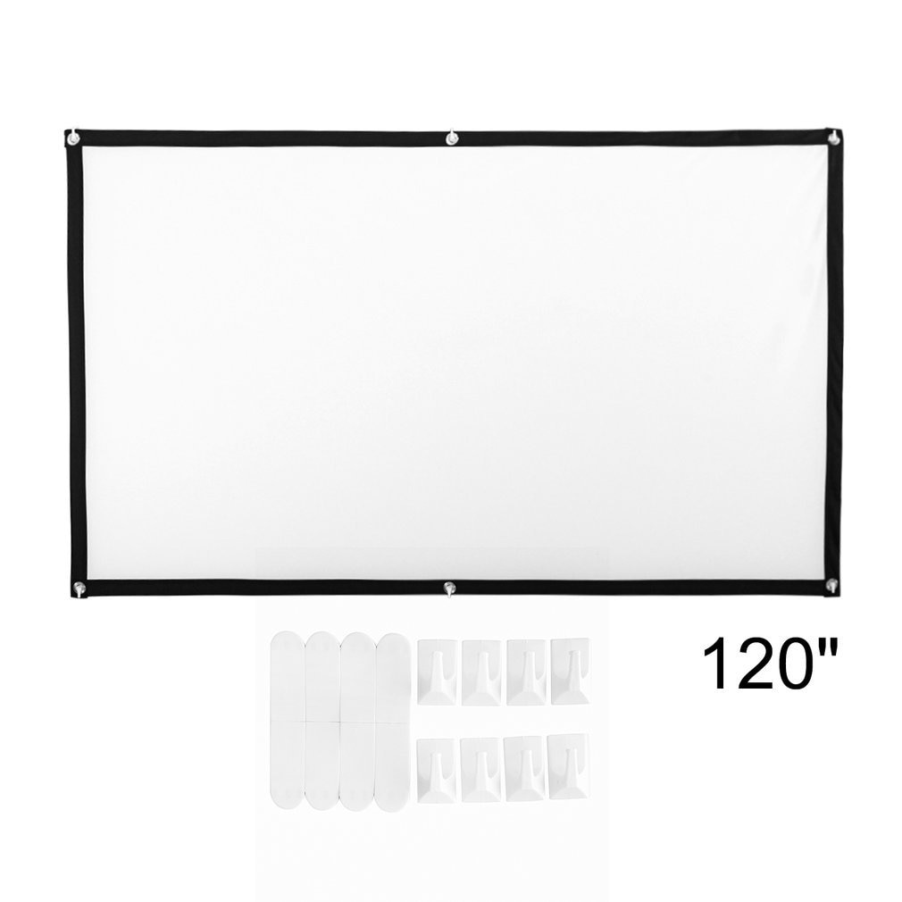 Portable Foldable Movie Projector Screen 16:9 Projection HD Home Theater Screen for Party Meeting Public Display