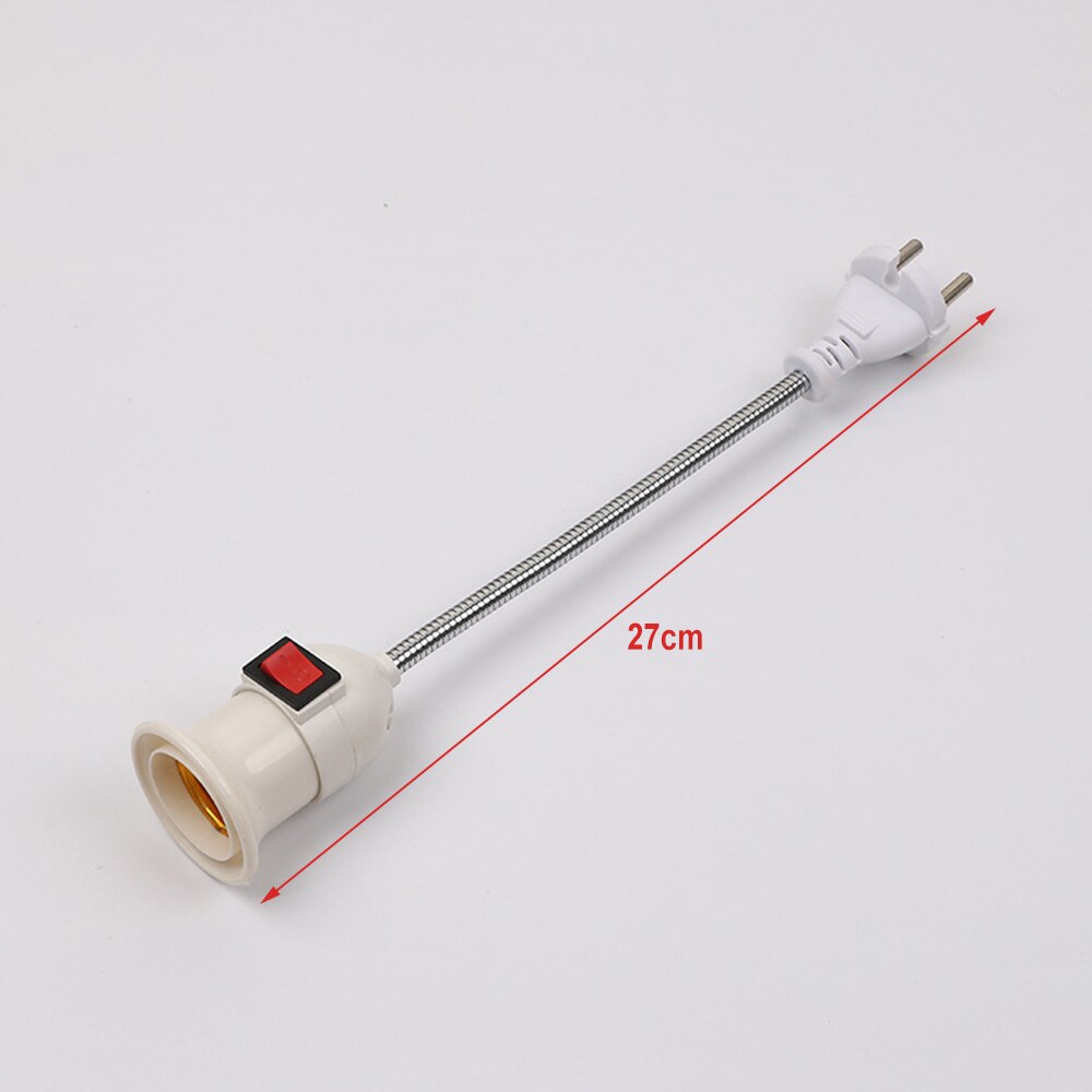 E27 EU Plug Adapter Convenient LED Light Socket Extension Converter With Switch Bulb Base for Home Kitchen Energy Saving Holder: Style-B
