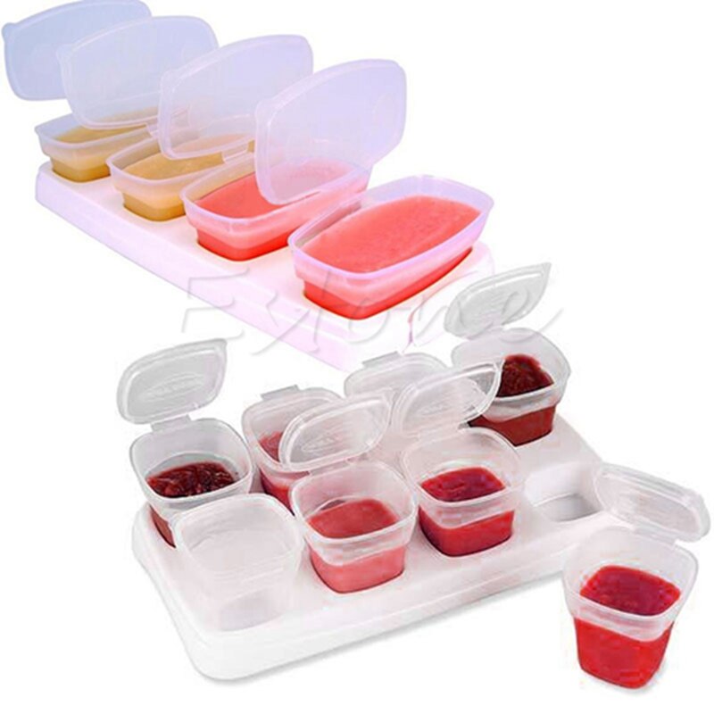 Yas 8 Stks/set Babyvoeding Opbergdoos Baby Peuters Voedingssupplementen Containers Bowls Herbruikbare Stapelbare Opslag Met Lade 70Ml