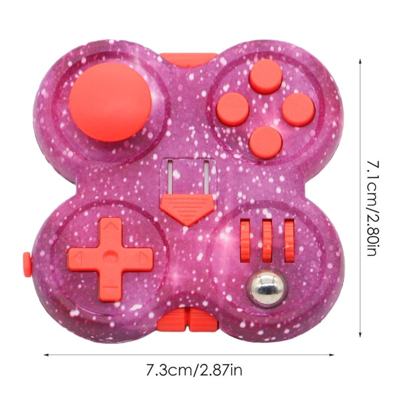 Decompression Toy Sensory Pad Starry Pink Anti-Pressure Dice Cube Push Fidget