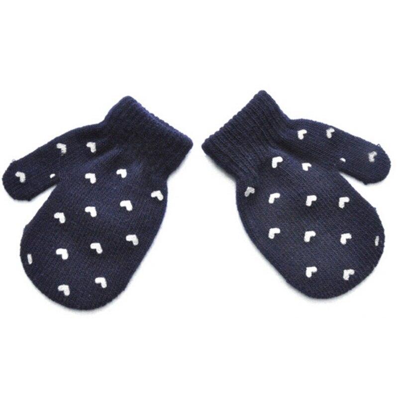 Winter Warm Baby Handschoenen Kids Magic Katoen Stretchy Wanten Voor Meisje Jongen Unisex Anti Krassen Handschoen Baby Baby Zachte: Navy 2