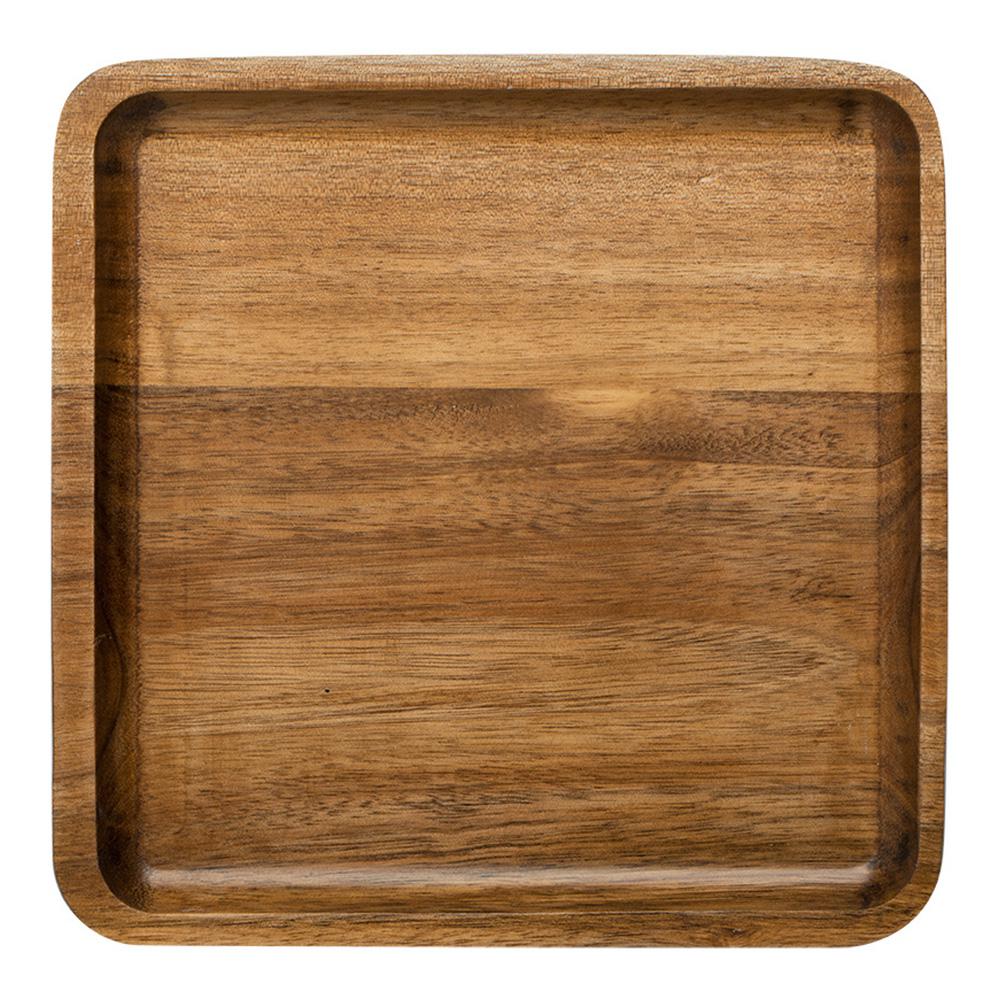 Houten dienblad vierkant rechthoek dessert serveer brood hittebestendig thuis thee koffie beker pad
