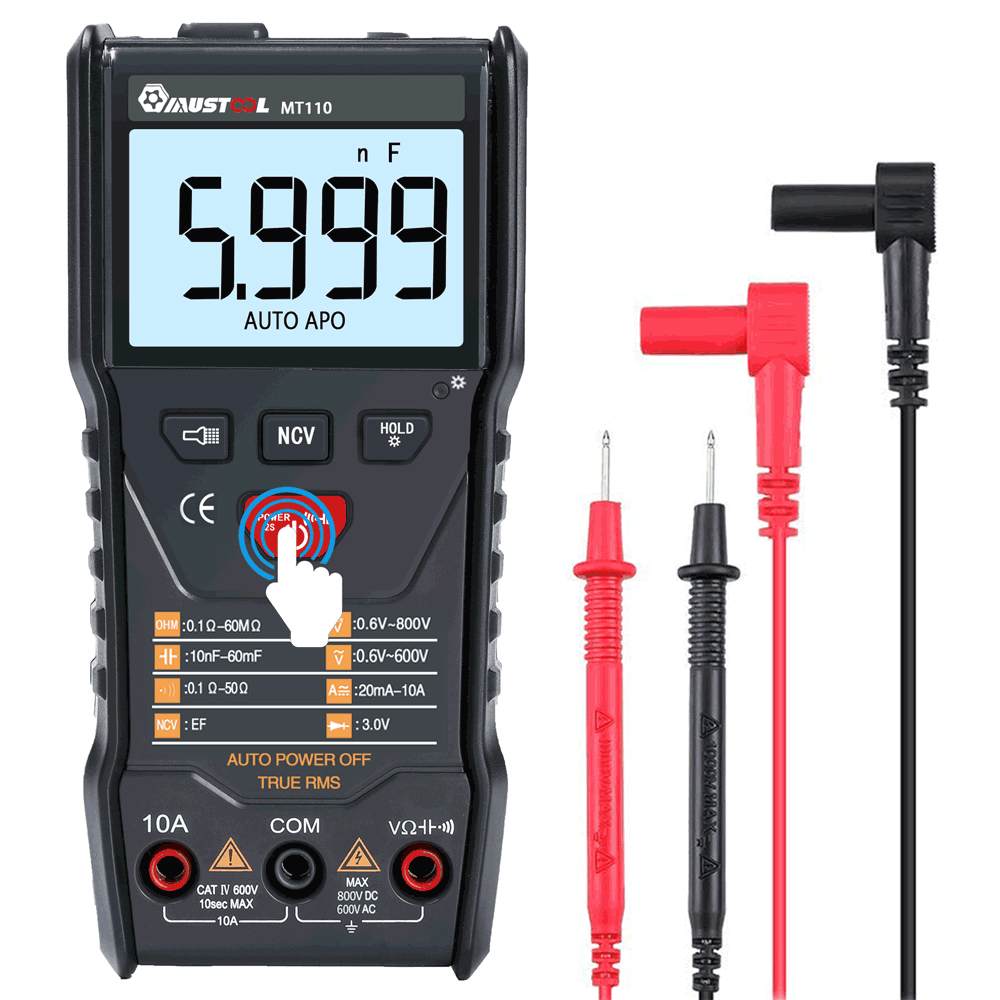 Digital Multimeter 9999 Counts High Speed Auto Range Tester Intelligent NCV True RMS Temperature Universal Multimetro
