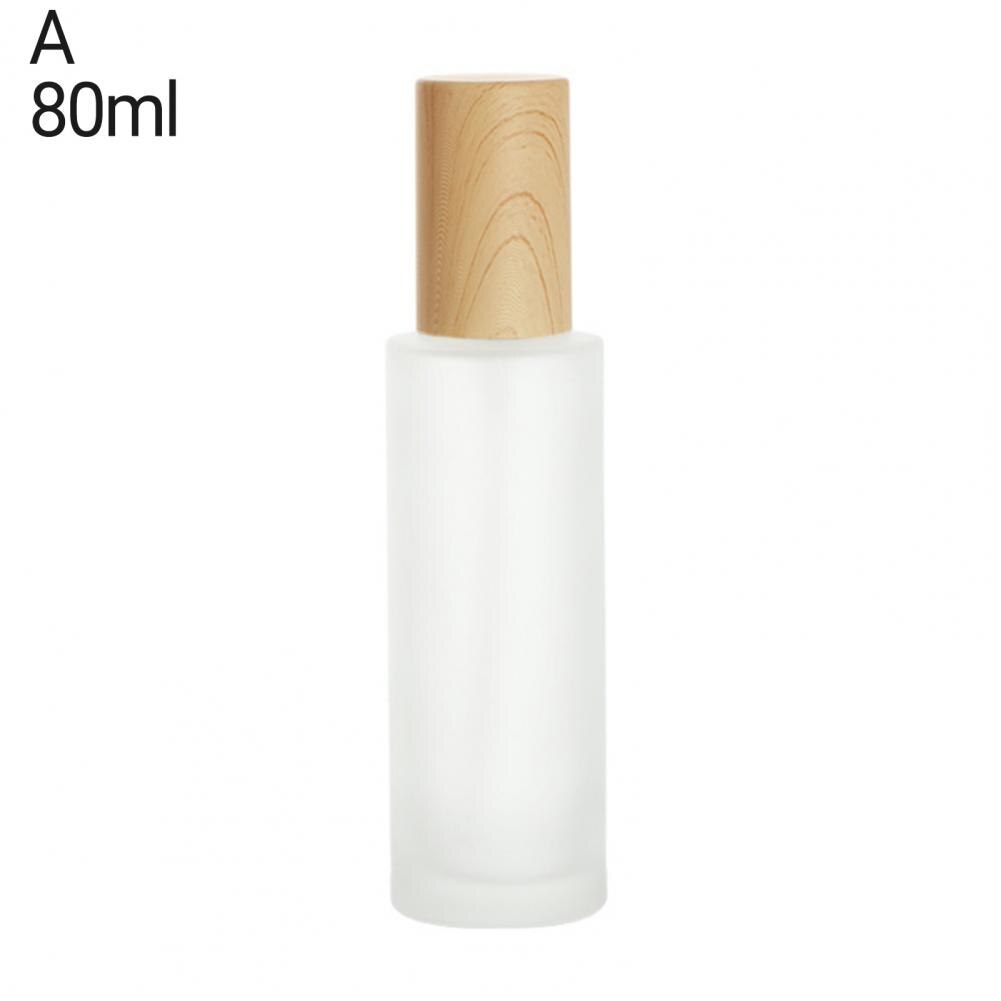 Bouteille vide de 30ml/50ml/80ml/10g/20g/30g, Surface mate avec couvercle en Grain de bois, vaporisateur de cosmétiques en verre pour voyage: LA