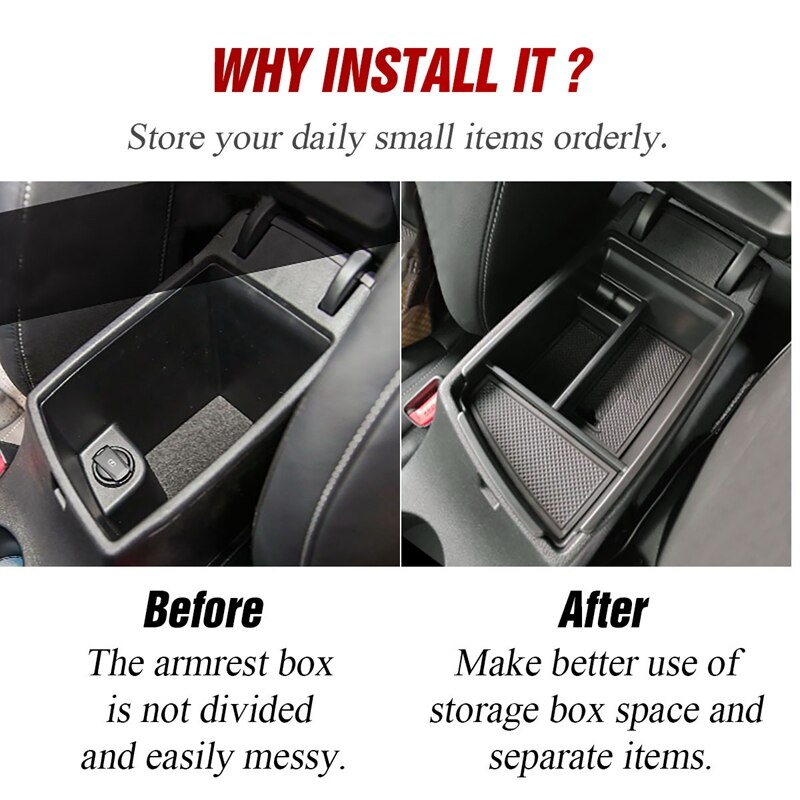 Auto Car Armrest Storage Box Center Organizer Glove Tray Holder Box for Kia Niro