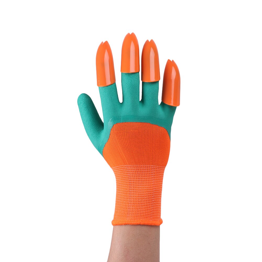 NEU Garten Handschuhe mit 4 ABS Kunststoff Krallen for Garten graben Pflanz X6O2 