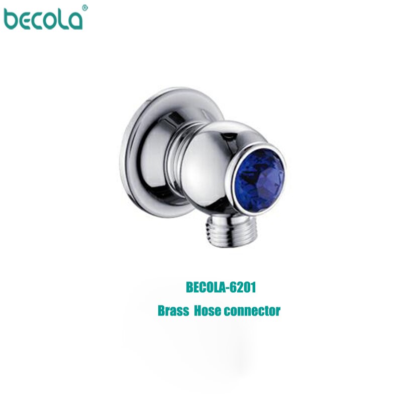 BECOLA, , cromado, accesorios para grifos de baño, oro rosa, latón, montado en la pared, Conector de manguera de ducha, Unidad de codo de pared