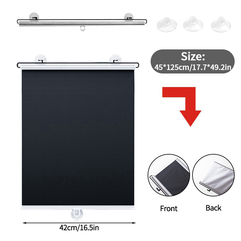 Tende a rullo retrattili Tenda Ventosa Parasole Tende oscuranti Finestra Tenda parasole auto telecamera da letto Cucina Forniture: Grigio chiaro