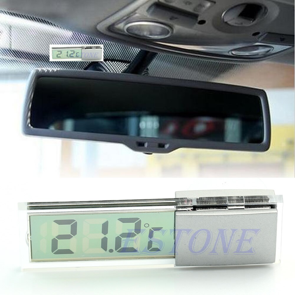 Thermometer Suction Cup Digital Mount On Car Windshield Or Rear View Mirror