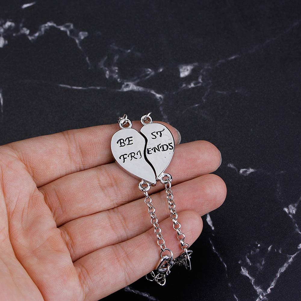 Charm 2 stks/paar Beste Vrienden Armbanden Goud Zilver Kleur Puzzel Hart Armbanden Vriendschap Sieraden Voor Vrouwen Meisjes Accessoire