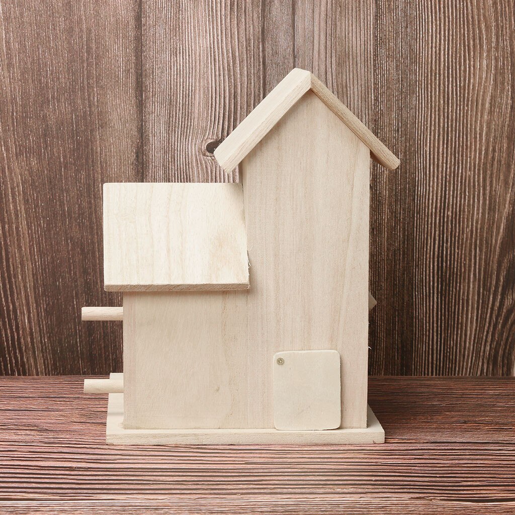 Large Nest Dox Nest House Bird House Bird Box Handmade Wooden Box Cage Outdoor Birdhouse Garden Yard Hanging Pet Products Crafts