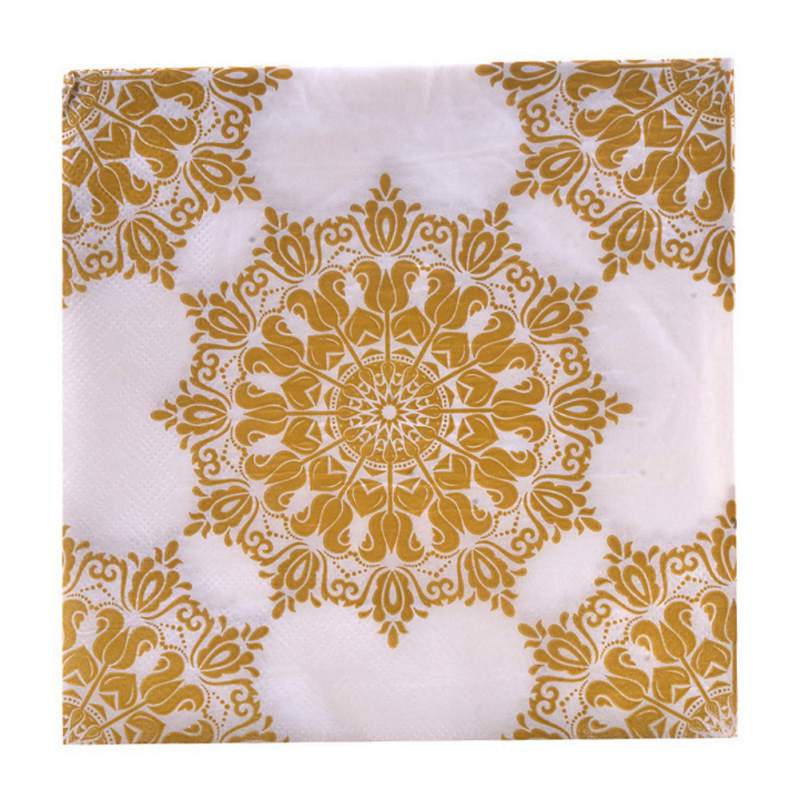 20Pcs/Pack Printed Beverage Napkins Disposable Paper Drink Napkins Wedding Party Dinner Decorative Napkins Party Tissue Decoupag