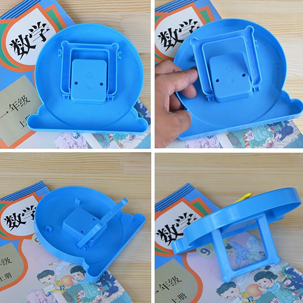 12/24 Hours Plastic Student Learning Clock Time Teacher for Kids Children built-in stands for desktop use