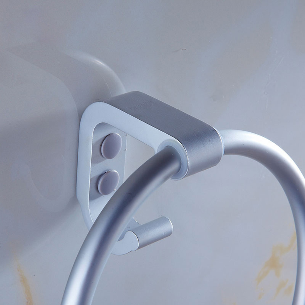 Handdoek Ring Wall Mounted Ronde Ruimte Aluminium Handdoek Hanger Handdoekenrek Handdoek Houder Met Haak voor Badkamer Hotels Keuken Wc