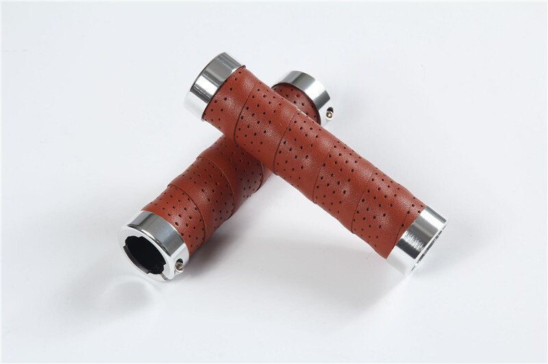 Empuñaduras Retro de microfibra para bicicleta, accesorio para manillar de bicicleta, informal, transpirable, para Brompton, plegable, 4 colores, hecho a mano: brown