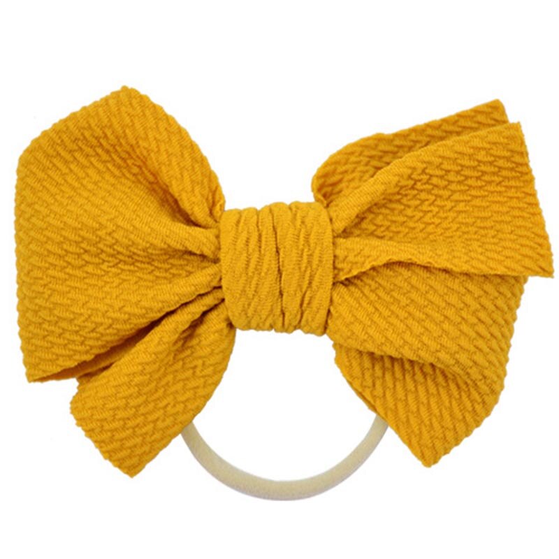 Peuter hoofddoek baby stretch knoop strik meisjes haarband kinderen tulband hoofdband: Gember