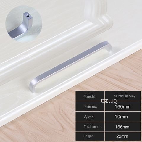Moderne garderobehåndtak 64mm/96mm/128mm/160mm/192mm solide/hule aluminiumshåndtak kjøkkenmøbelhåndtak skuffhåndtak: Fiolett/紫罗兰
