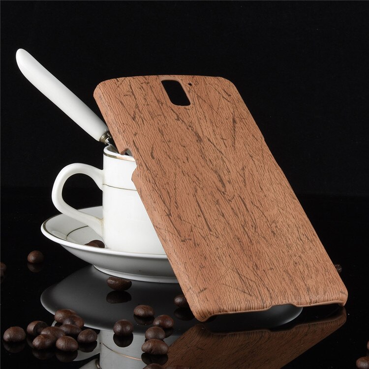 subin for OnePlus One Case 5.5 inch PU Wood grain mobile holster for 1+ One Plus One A0001 phone case: Light Brown