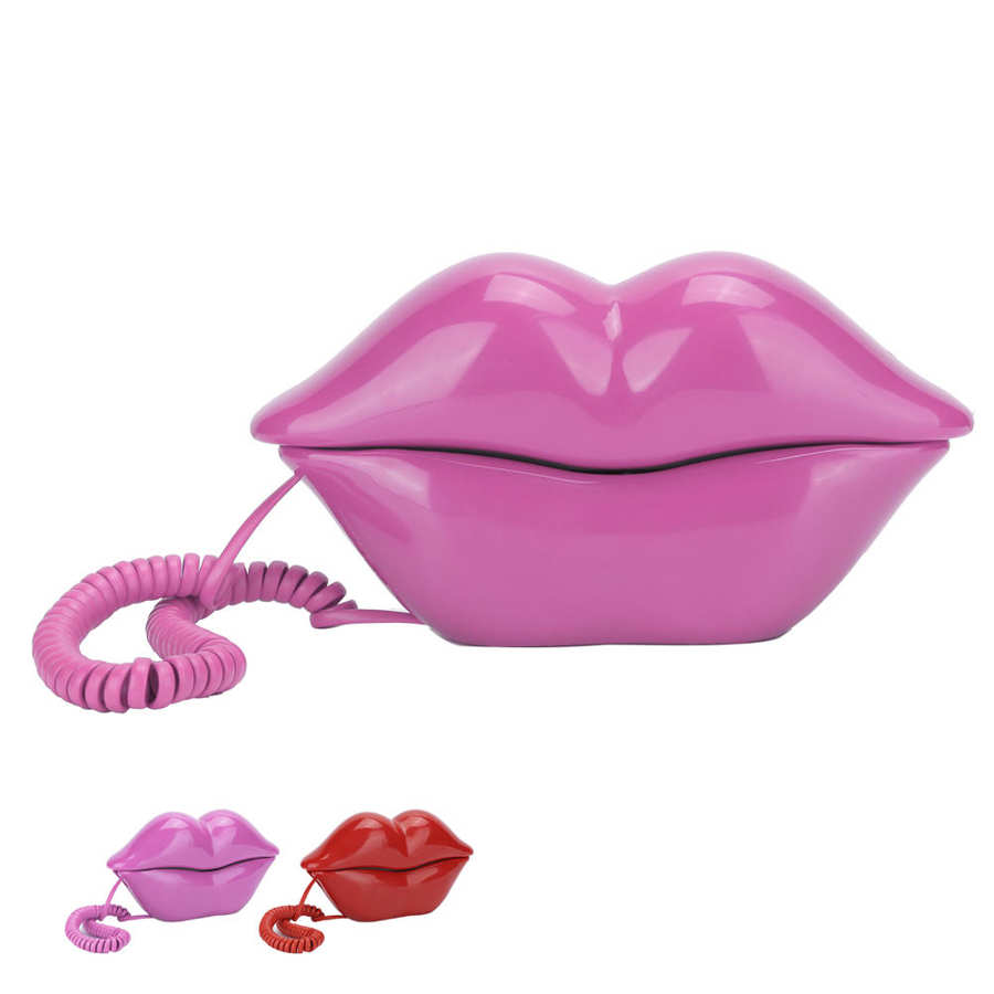 Lippen telefoon modieus grappig thuis nummer opslagfunctie met vs/vk bedrading
