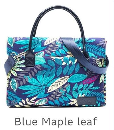 Märke kinmac messenger lady bag laptopväska 13 " ,14 " ,15 " ,15.6 ", handväska för macbook 13.3 " ,15.4 ", gratis: Blått lönnlöv / 13.3 tum