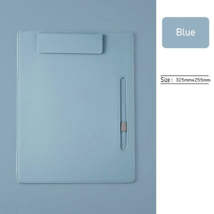 Colors Thicken Clipboard A4 Paper Tablet Office Supplies Paper Holder Strong Magentic Clip Writing Board: Blue