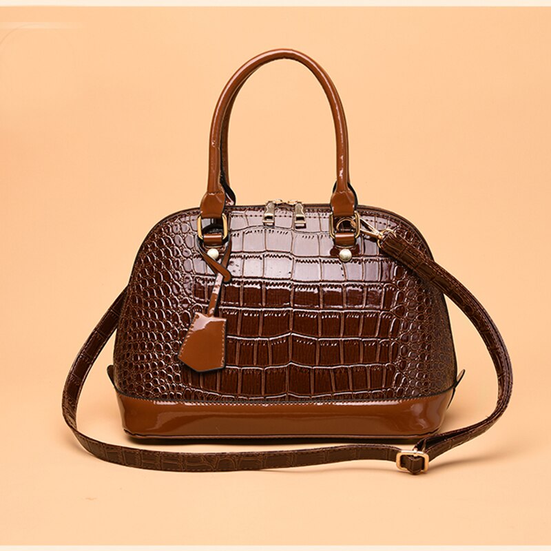 female Shell small bag Women PU leather totes bag handbags European American crocodile pattern shoulder Messenger bag