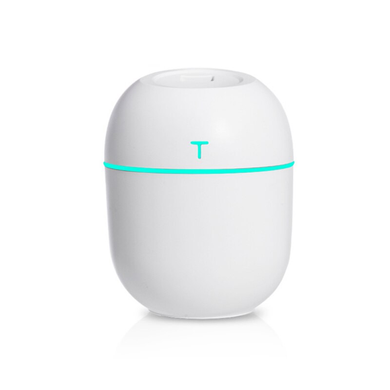 Draagbare 300ml luchtbevochtiger, usb, ultrasone dazzle cup, aroma diffuser, koele mistmaker, luchtbevochtiger en luchtreiniger met romantisch licht: B wit