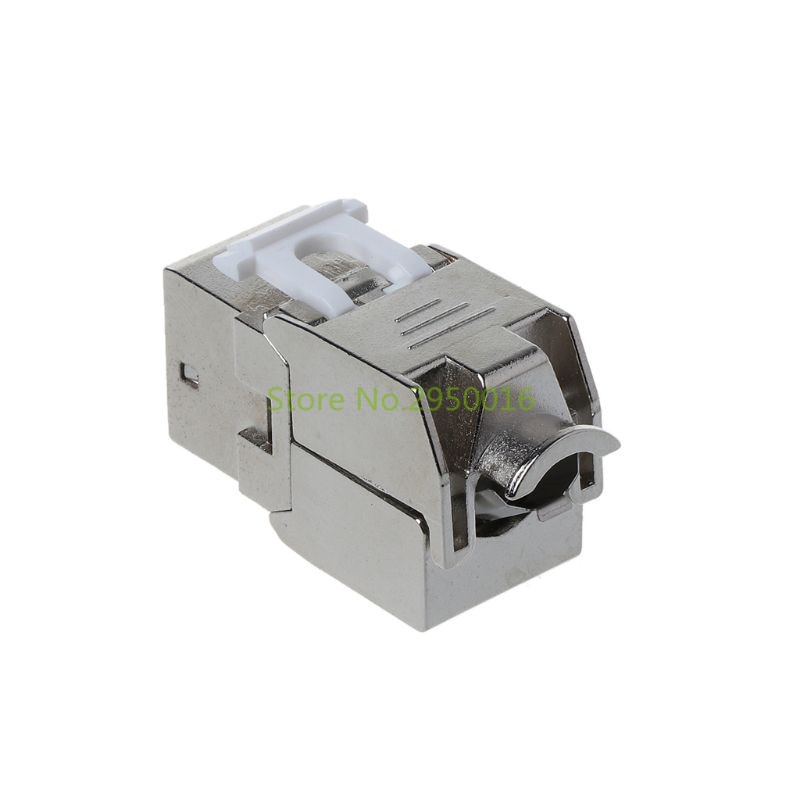 1Pc RJ45 Keystone Cat6/Cat6A Shielded FTP Zinc Alloy Module Network Keystone Jack Connector Adapter C26