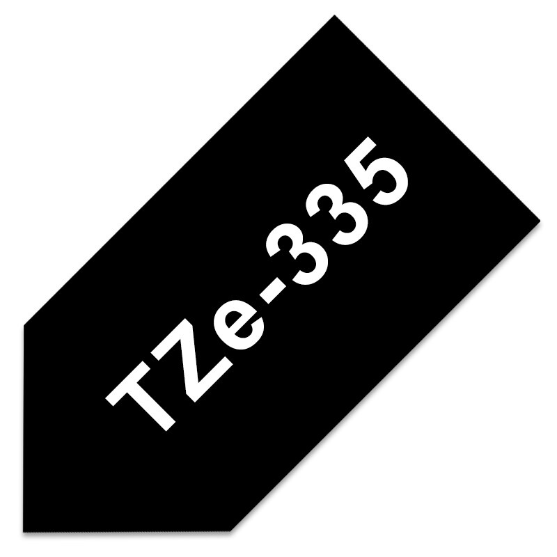 TZe-231 Label Tapes for Brother P-touch 12mm Tape 1PCS TZe 231 Black on White tze Tape Compatible for Brother PTH100 PTD210: white on black