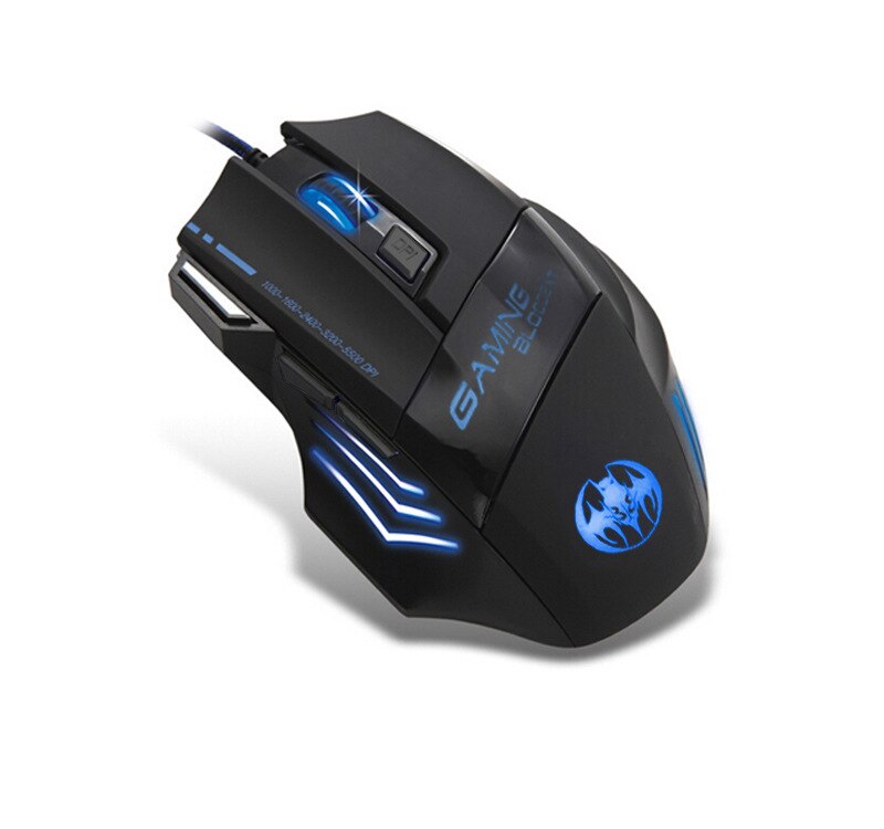 Mouse 5500 DPI 7 Button LED Optical USB Wired Gaming Mouse For QCK DOTA2 World Of Tanks Pro Gamer INGT
